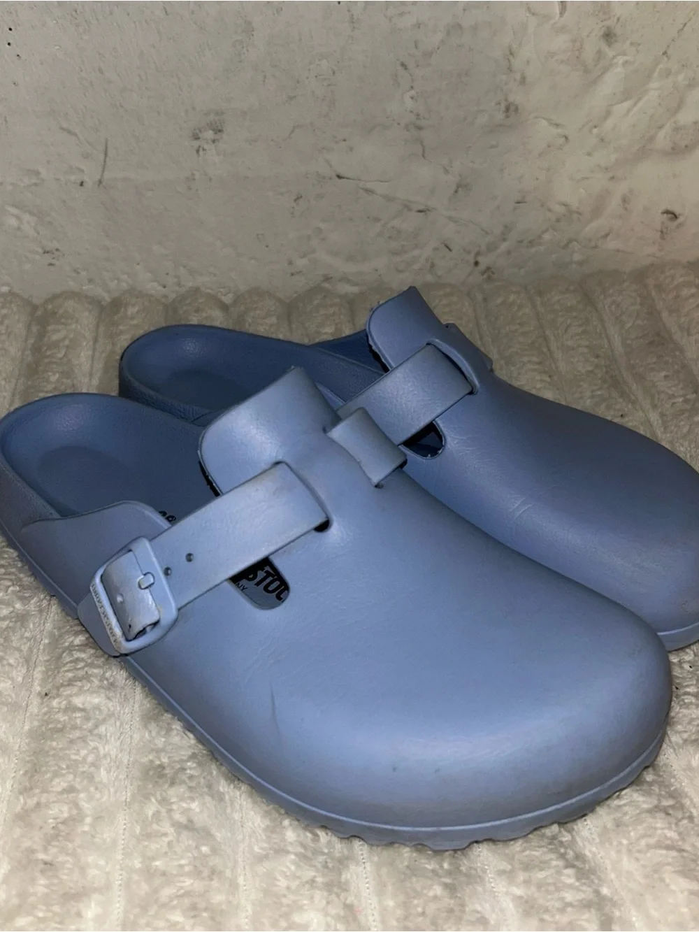 Birkenstock Light Blue Slip-On Clog with Adjustable Buckle - Men